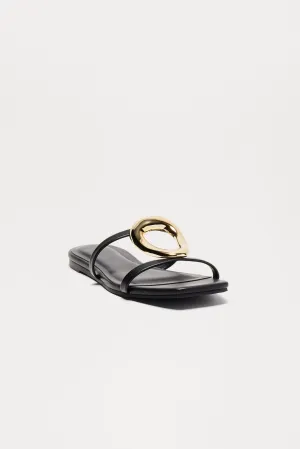 Amaia Hardware Sandals - Black