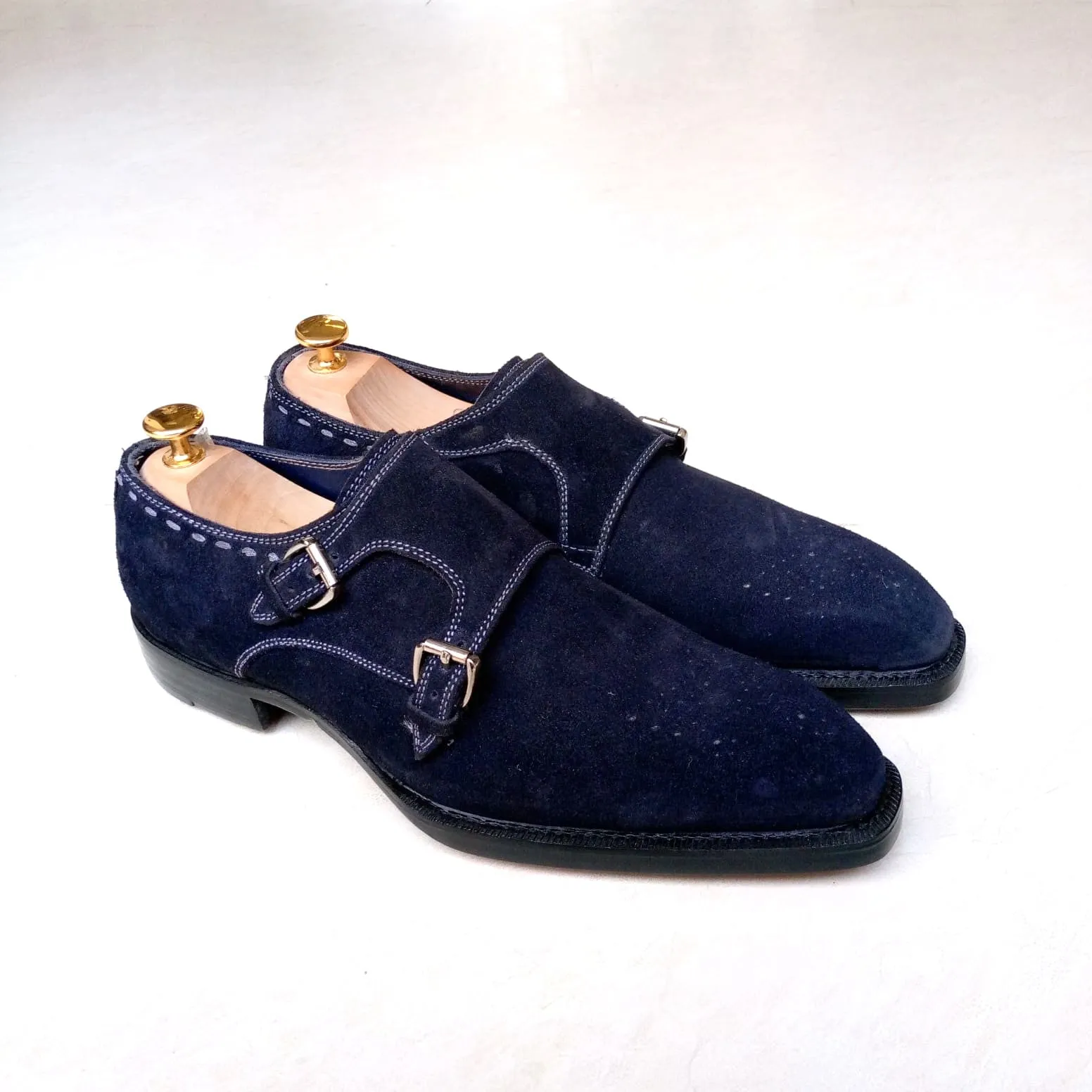 Double Monk - Suede Monk Dress Shoes