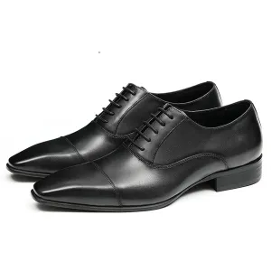 Elegant Carved British Leather Corporate Shoes