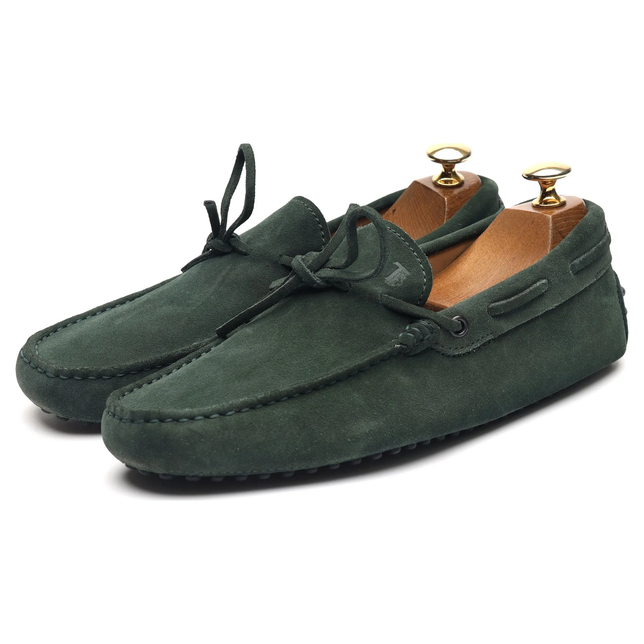 Gommino Green Suede Driving Loafers UK 6