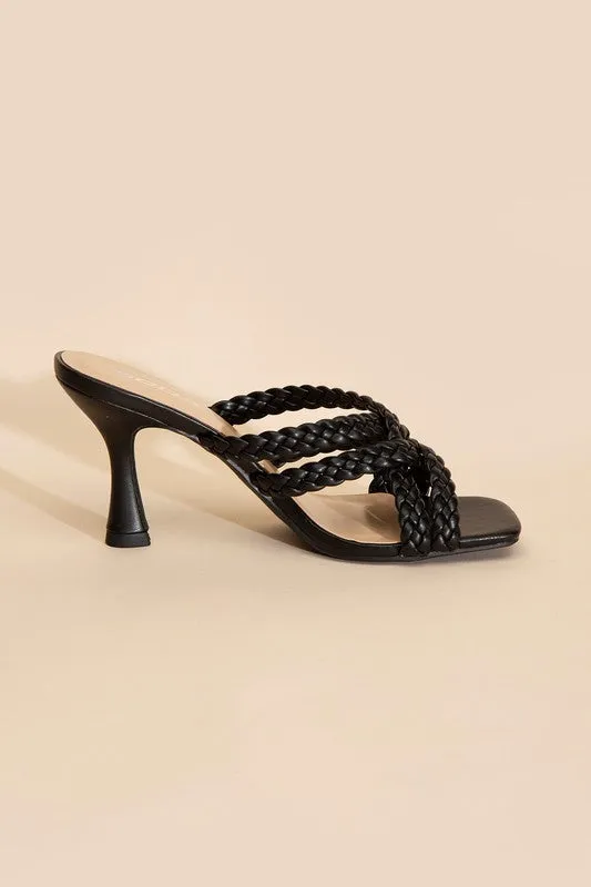 KELLAN Double Cross Braided Heels