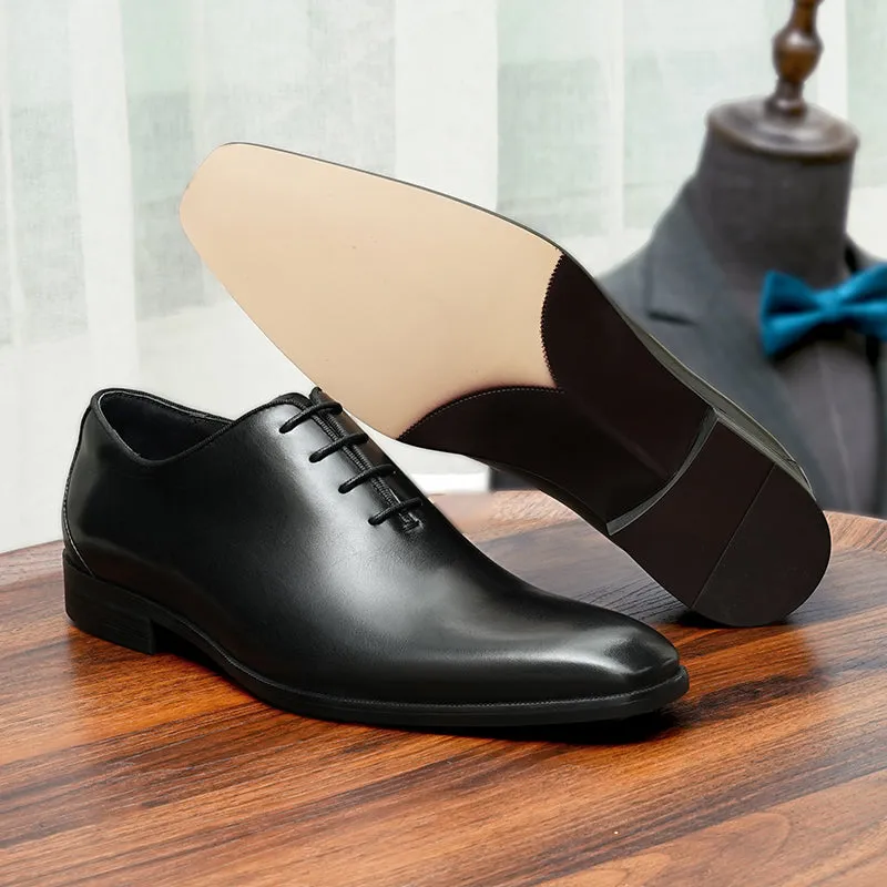 LeatherLux Lace-Up Formal Dress Wedding Shoes