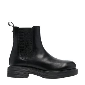 Love Moschino Logo Tape Black Boots