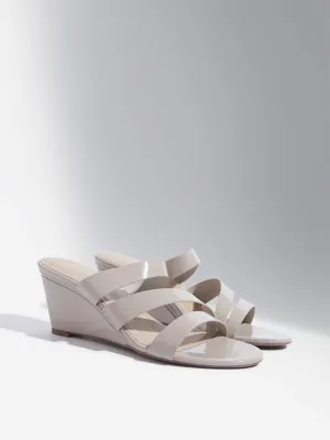 LUNA BLU Taupe Multi-Strap Heel Sandals