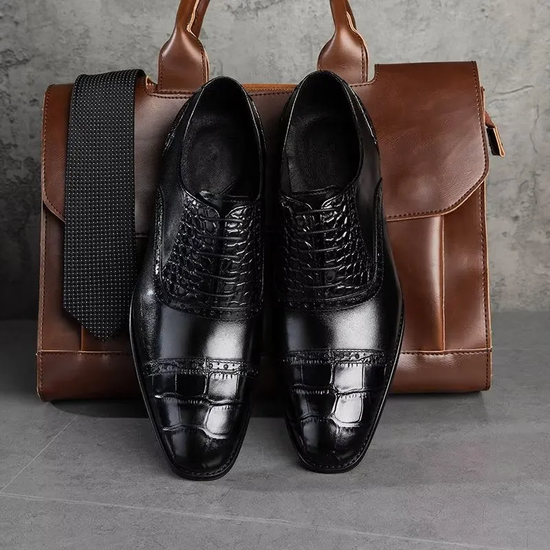 Opulent CrocTex Oxford Dress Shoes