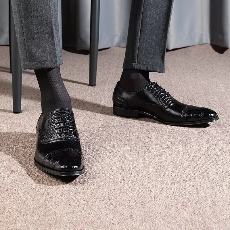 Opulent CrocTex Oxford Dress Shoes