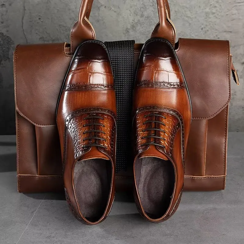 Opulent CrocTex Oxford Dress Shoes