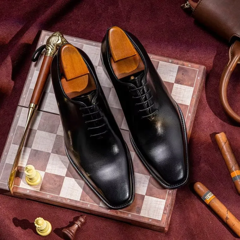 Opulent Smooth Pattern Formal Oxford Shoes