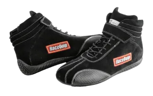 RaceQuip Euro Carbon-L Series Race Shoes - Black - 12.5 US Mens (Womens 14.5) - 30500125