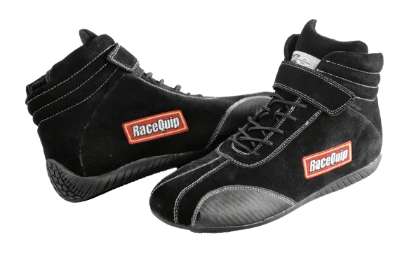 RaceQuip Euro Carbon-L Series Race Shoes - Black - 12.5 US Mens (Womens 14.5) - 30500125