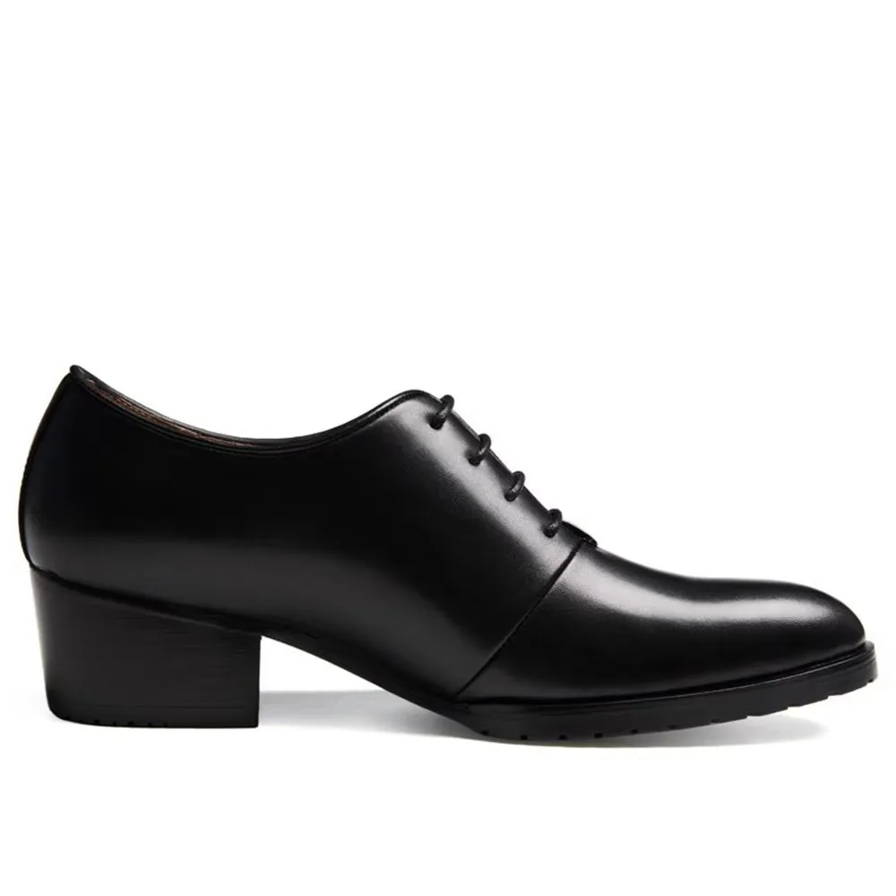 Refined Leather Pointed Toe Oxford Dress Shoes