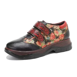 RetroLuxe Printed Comfort Heeled Casual Shoes