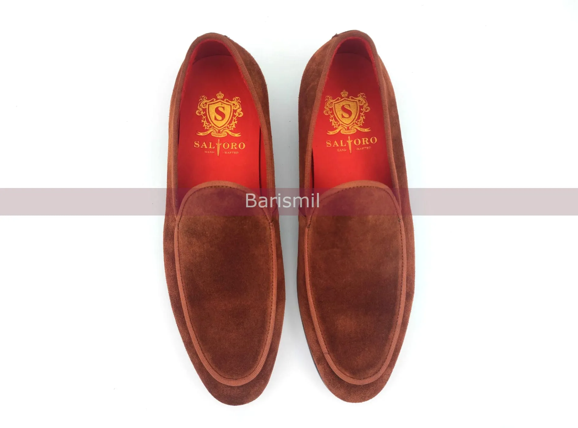 Slipper Loafers - Tobacco Suede Loafers