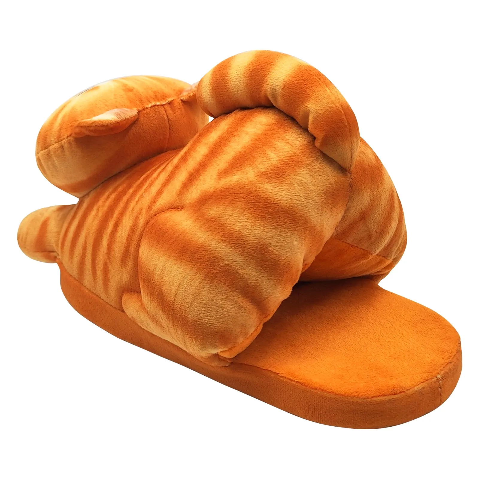 stretching cat slippers