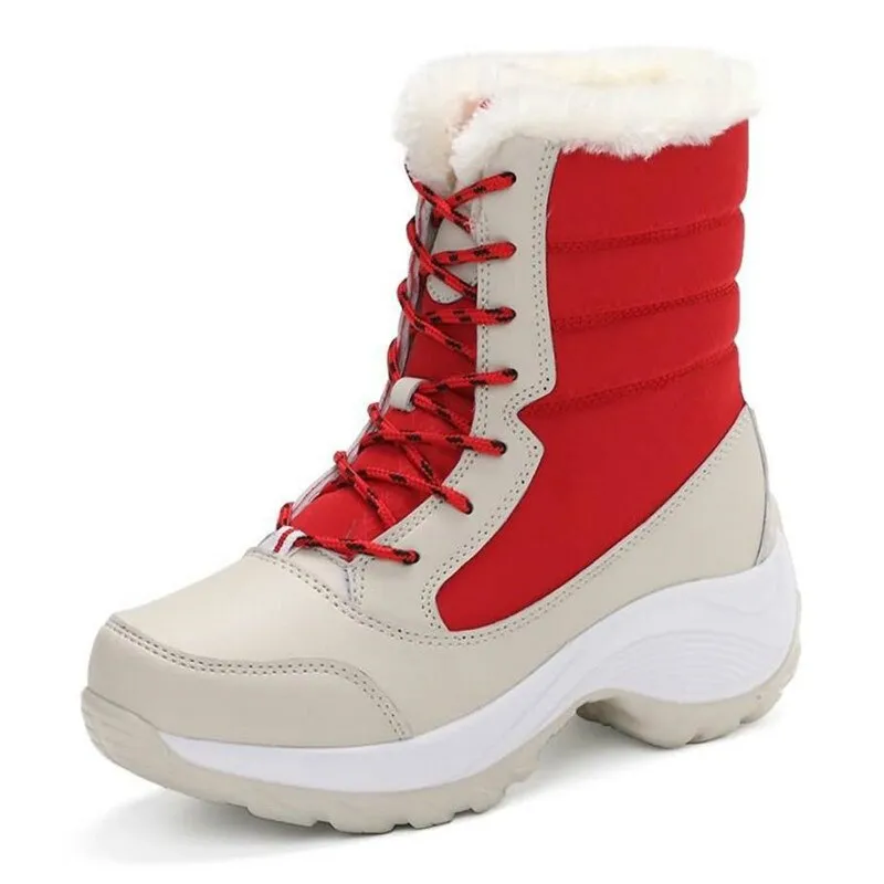 Women Boots Winter Shoes Women Snow Boots Women Plus Size Hot Platform Boots Winter Female Warm Botas Mujer 2020 White Booties