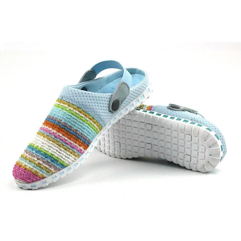 Women's stylish pretty knitted pretty slip-on sandals